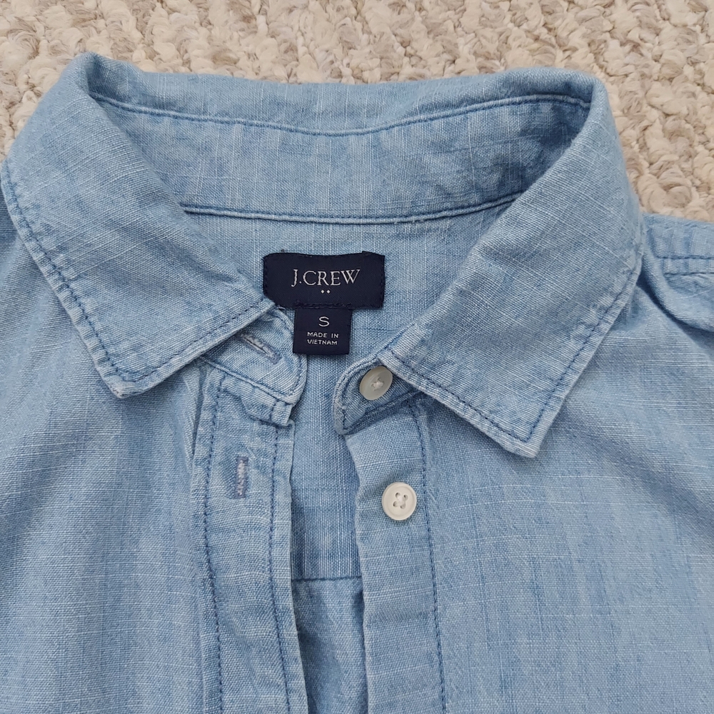 J. Crew Factory Light Blue Button Down Shirt - Picture 3 of 4